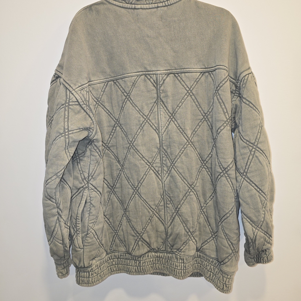 Free People Quilted Puffer Jacket in Olive Size M Nwot - Picture 9 of 12